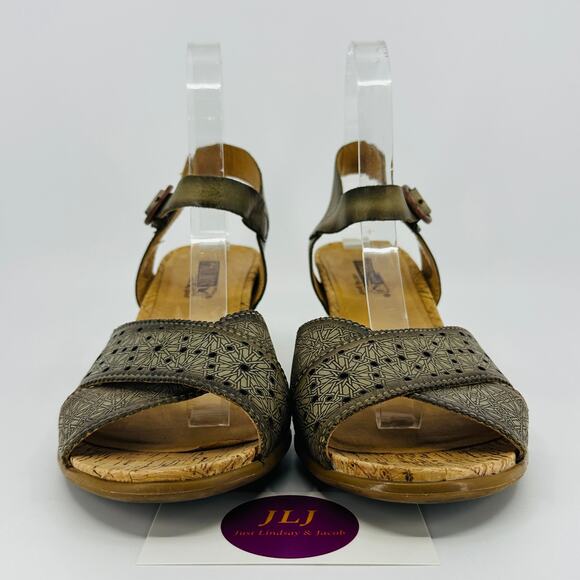 Pikolinos Women's Vigo Laurel Leather Wedge Sandals W3R-1613 Size 40/ 9-9.5 US - Picture 2 of 12